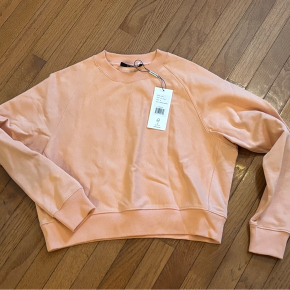 Thakoon cropped Crew Neck peach Sweatshirt medium - Picture 2 of 4